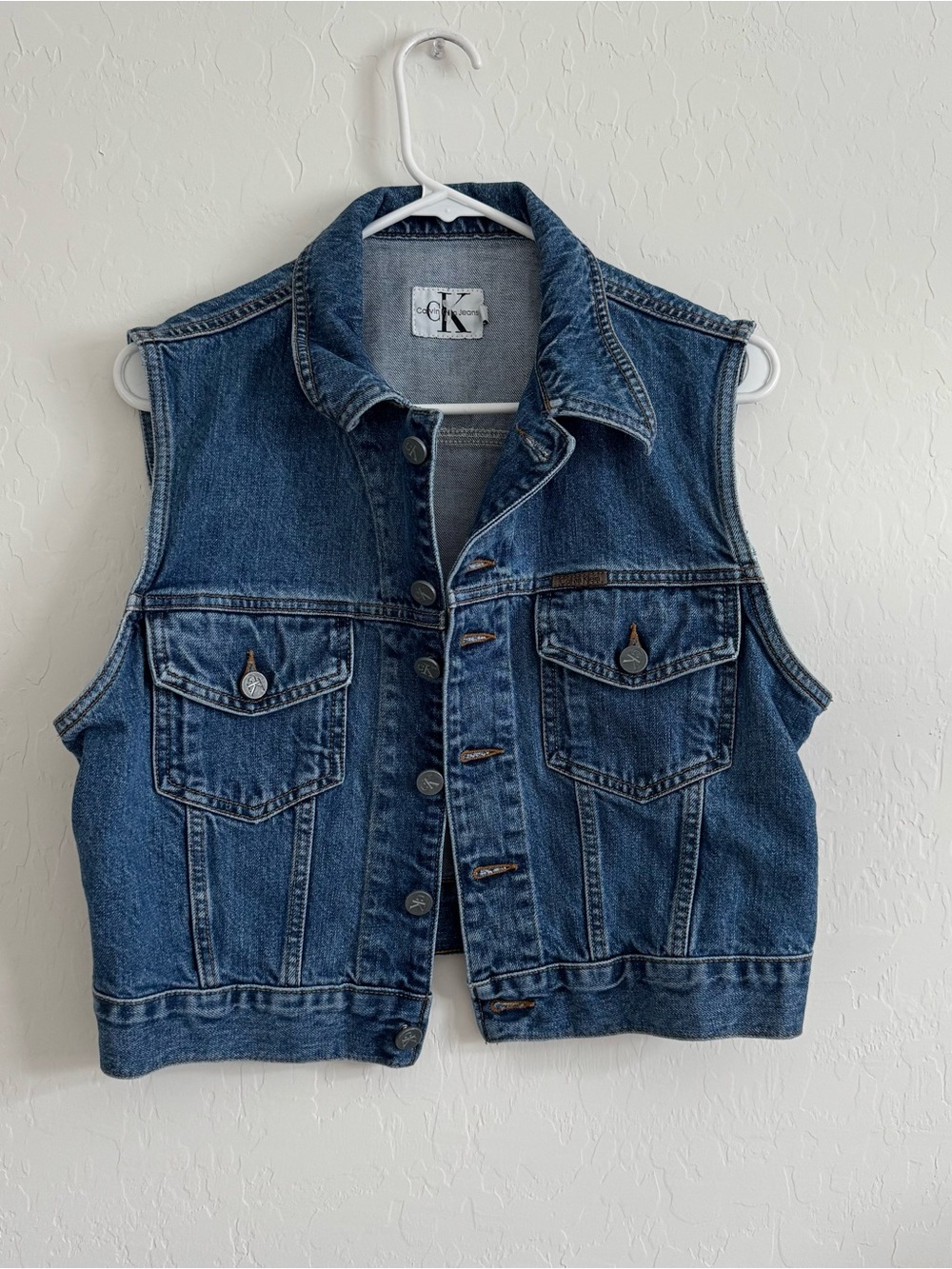 Calvin Klein Jeans Light Blue Denim Vest